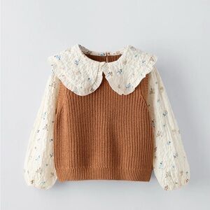 Zara Combination Knit Vest and Shirt
